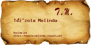 Tézsla Melinda névjegykártya