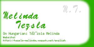 melinda tezsla business card